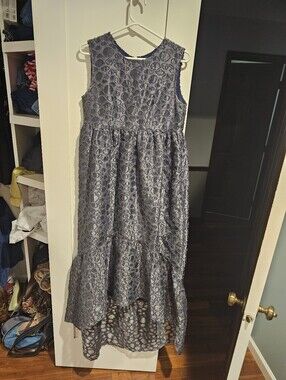 CO Collections Lace High Low Maxi Dress Medium